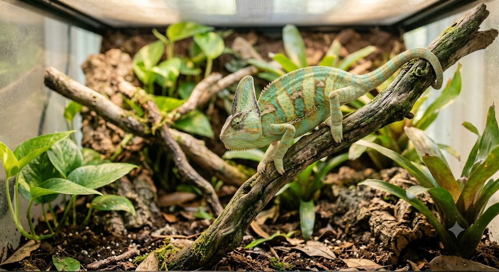 Le caméléon casqué